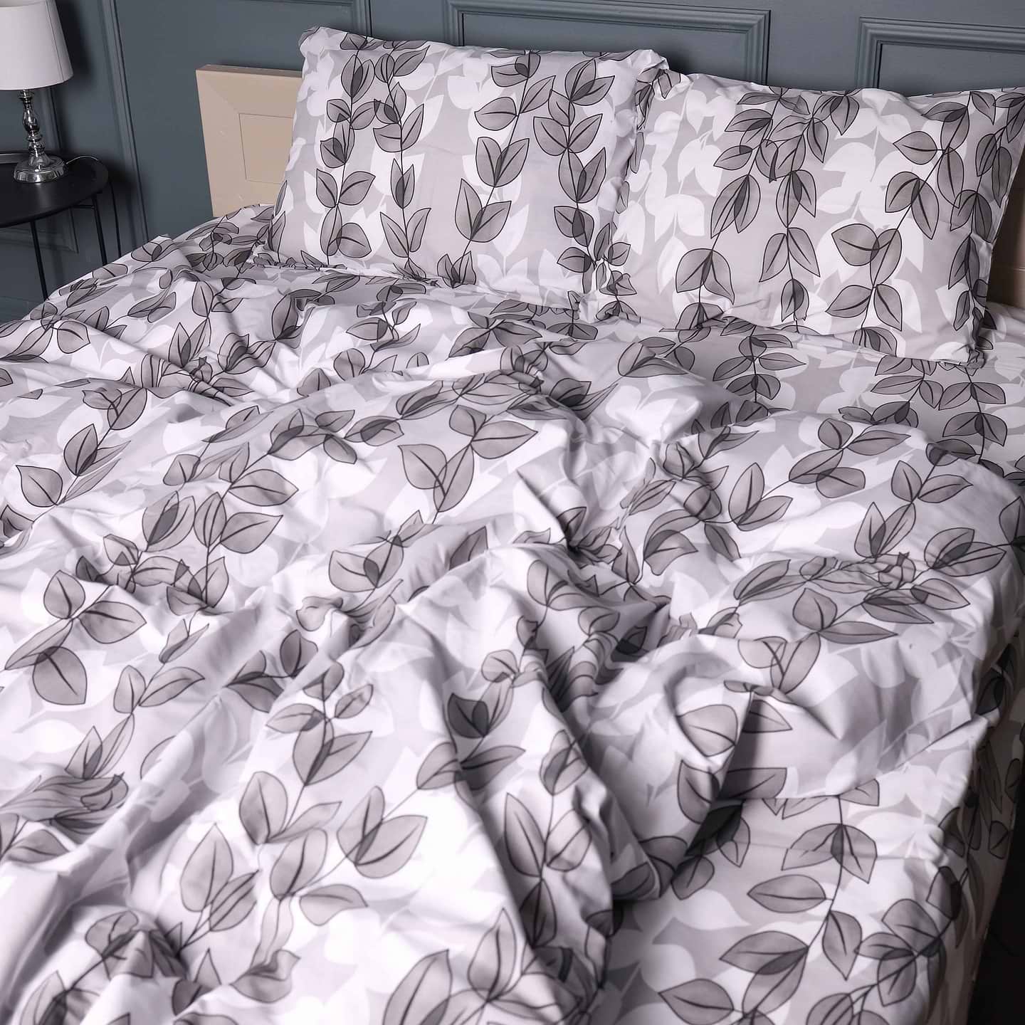 Комплект постільної білизни MirSon 2 x 143 x 210 см 17-0695 Silver Foliage Бязь (2200010452662)